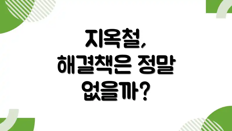 지옥철, 해결책은 정말 없을까?