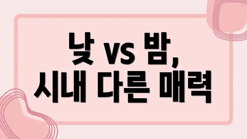 낮 vs 밤, 시내 다른 매력