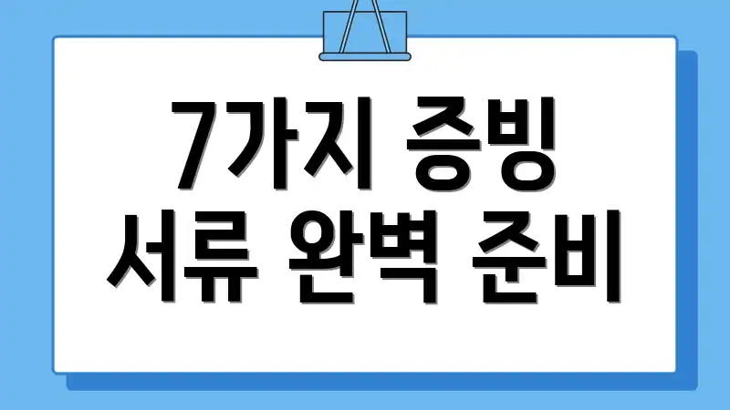 7가지 증빙 서류 완벽 준비