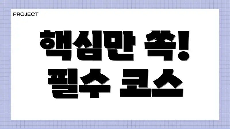 핵심만 쏙! 필수 코스