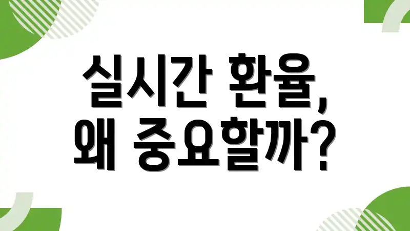 실시간 환율, 왜 중요할까?