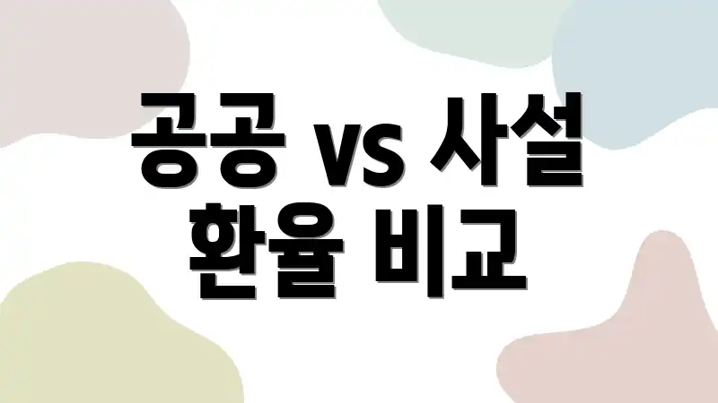 공공 vs 사설 환율 비교