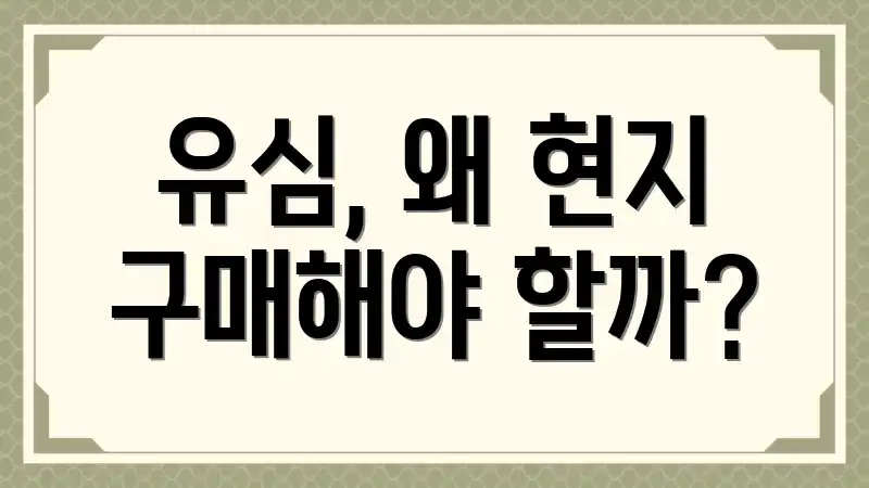 유심, 왜 현지 구매해야 할까?