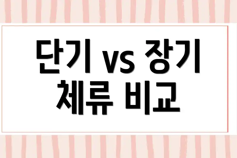 단기 vs 장기 체류 비교