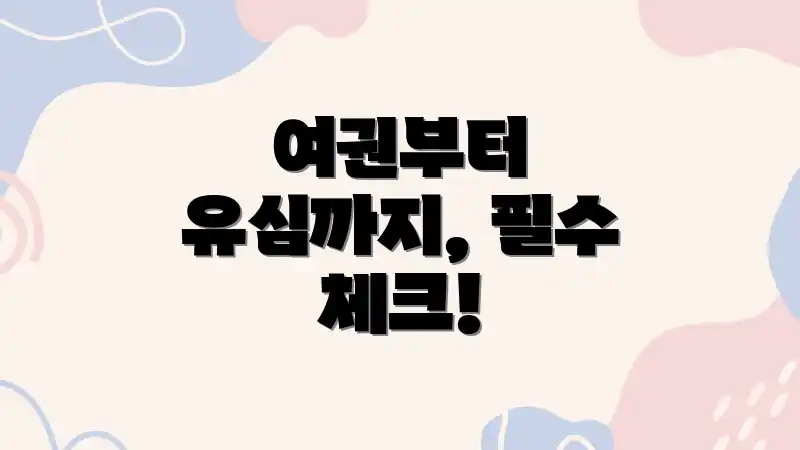 여권부터 유심까지, 필수 체크!