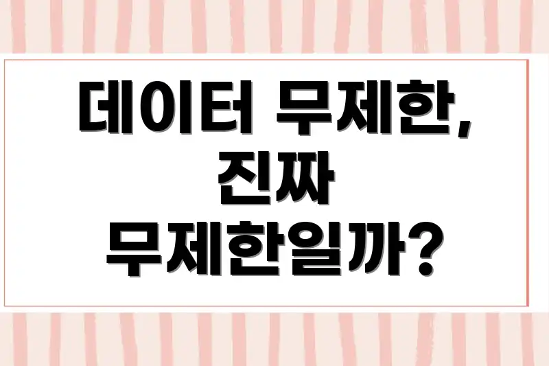 데이터 무제한, 진짜 무제한일까?