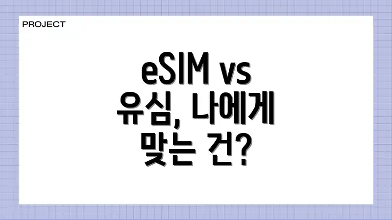 eSIM vs 유심, 나에게 맞는 건?