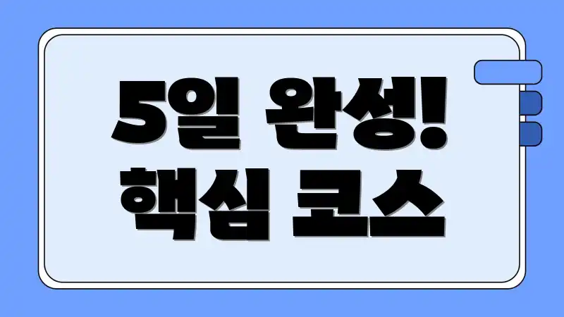 5일 완성! 핵심 코스