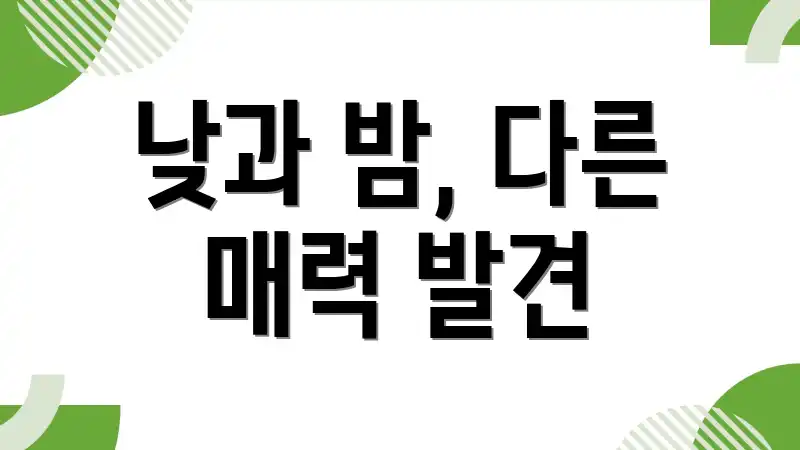 낮과 밤, 다른 매력 발견