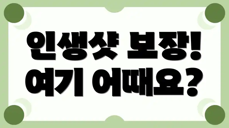 인생샷 보장! 여기 어때요?