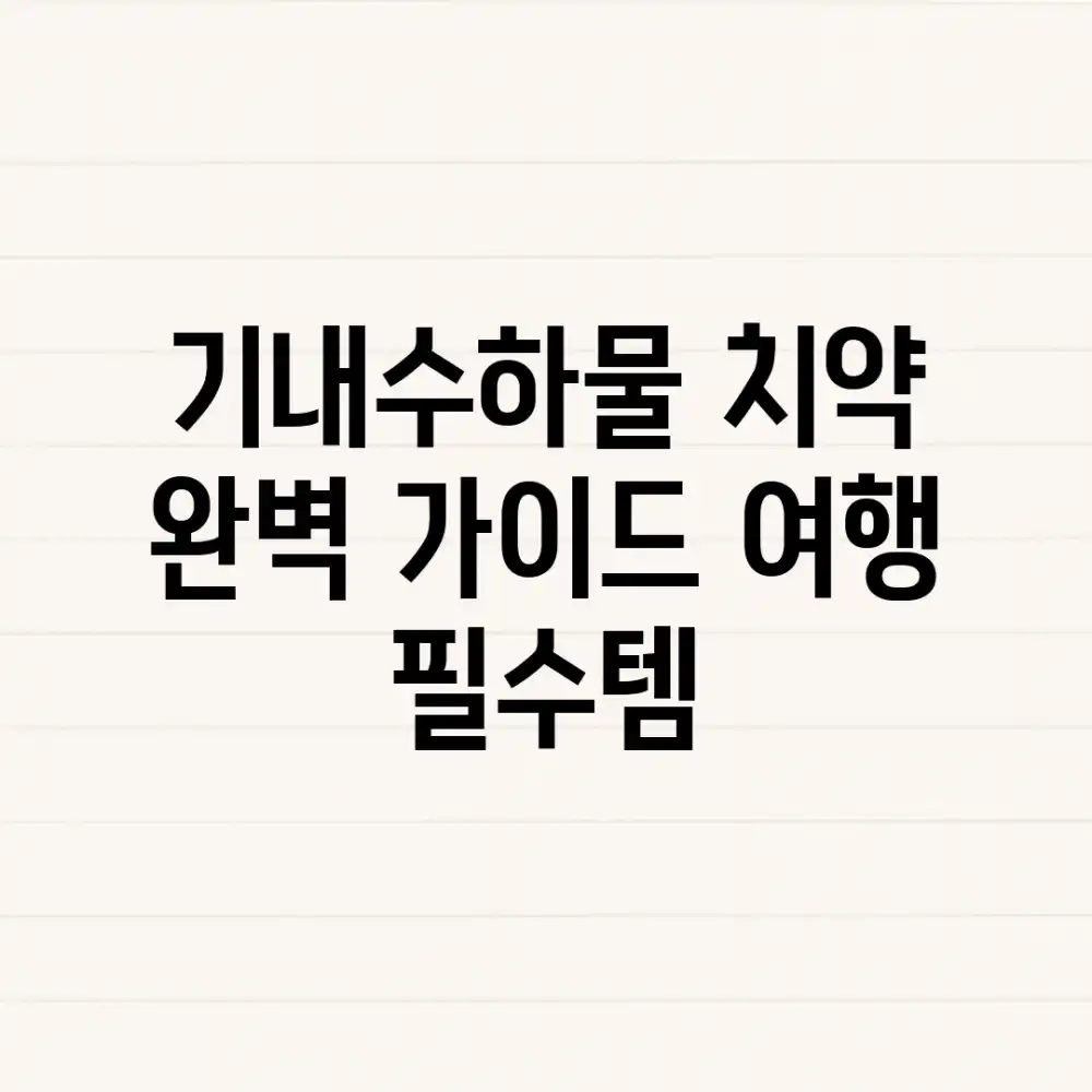 기내수하물 치약 완벽 가이드: 여행 필수템!