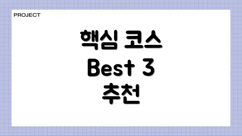 핵심 코스 Best 3 추천