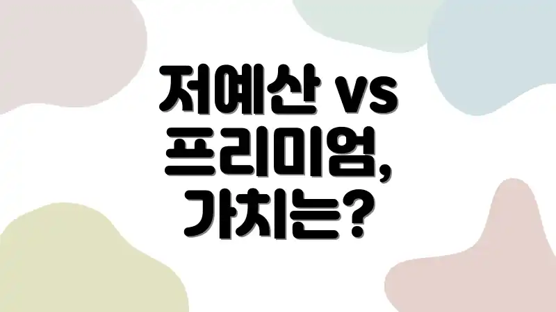 저예산 vs 프리미엄, 가치는?