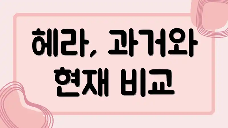 헤라, 과거와 현재 비교