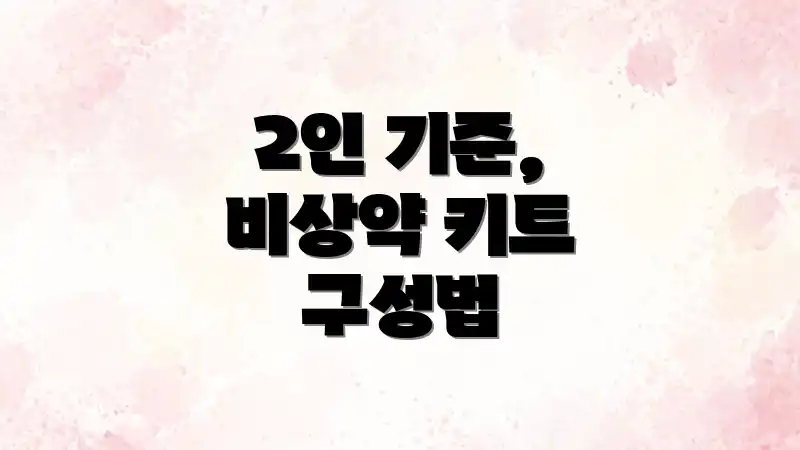 2인 기준, 비상약 키트 구성법