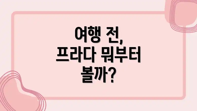 여행 전, 프라다 뭐부터 볼까?