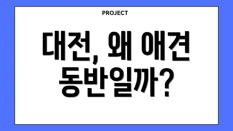 대전, 왜 애견 동반일까?