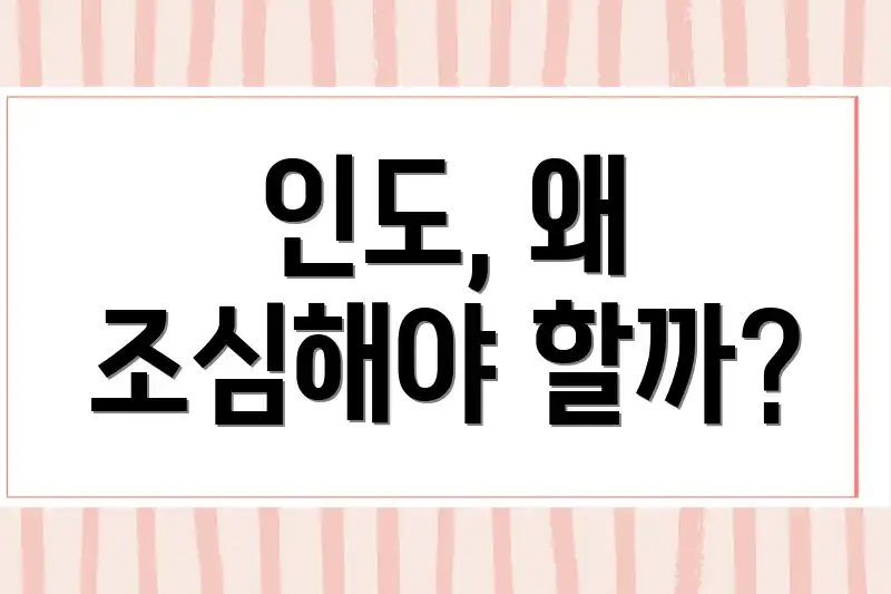 인도, 왜 조심해야 할까?