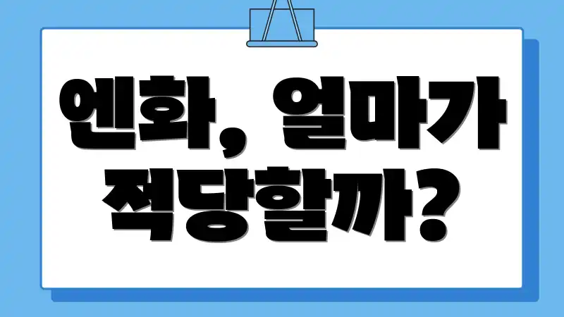 엔화, 얼마가 적당할까?