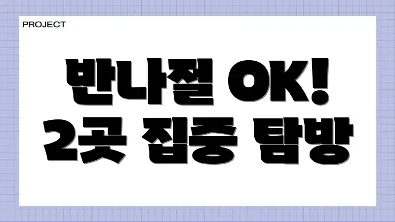 반나절 OK! 2곳 집중 탐방