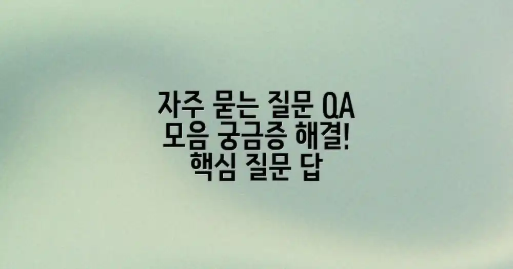 자주 묻는 질문