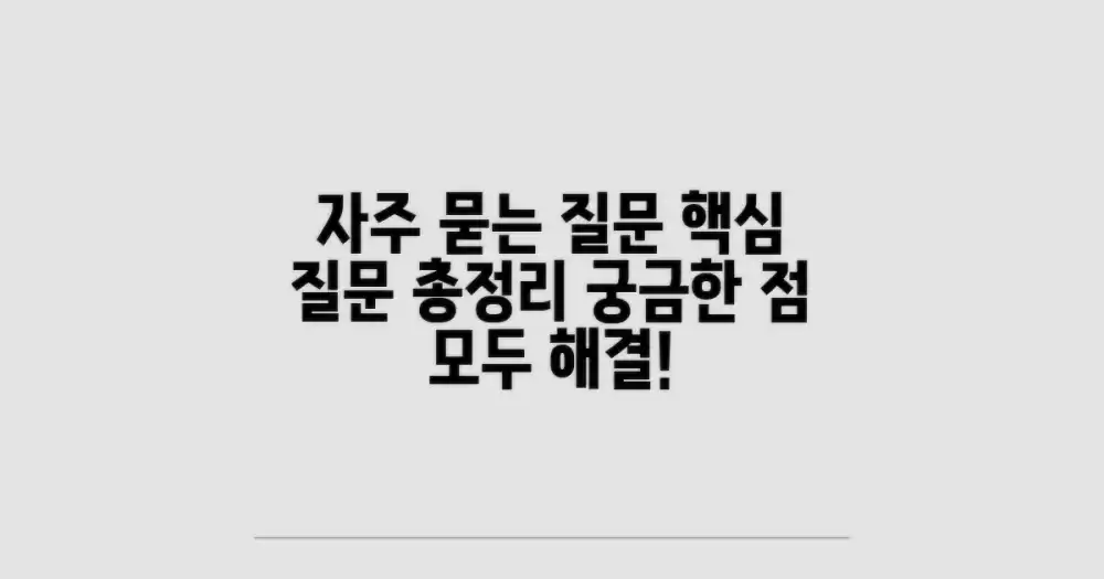 자주 묻는 질문