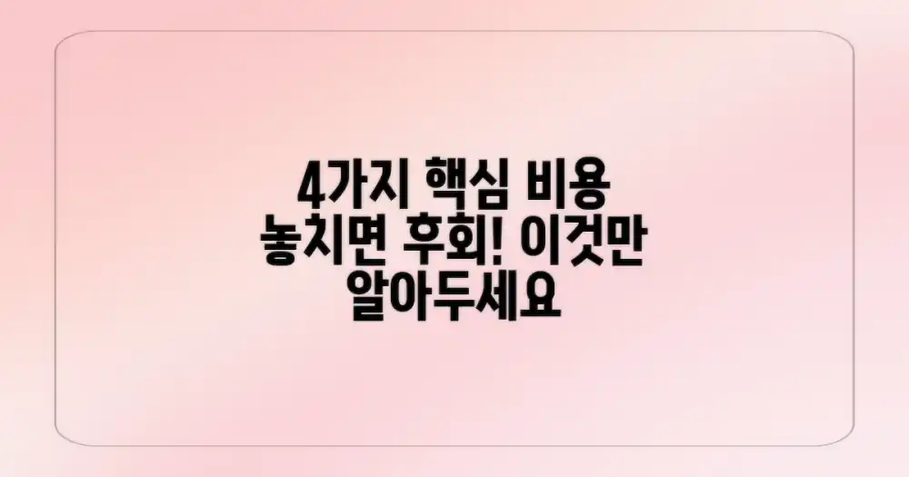 4가지 예상 비용