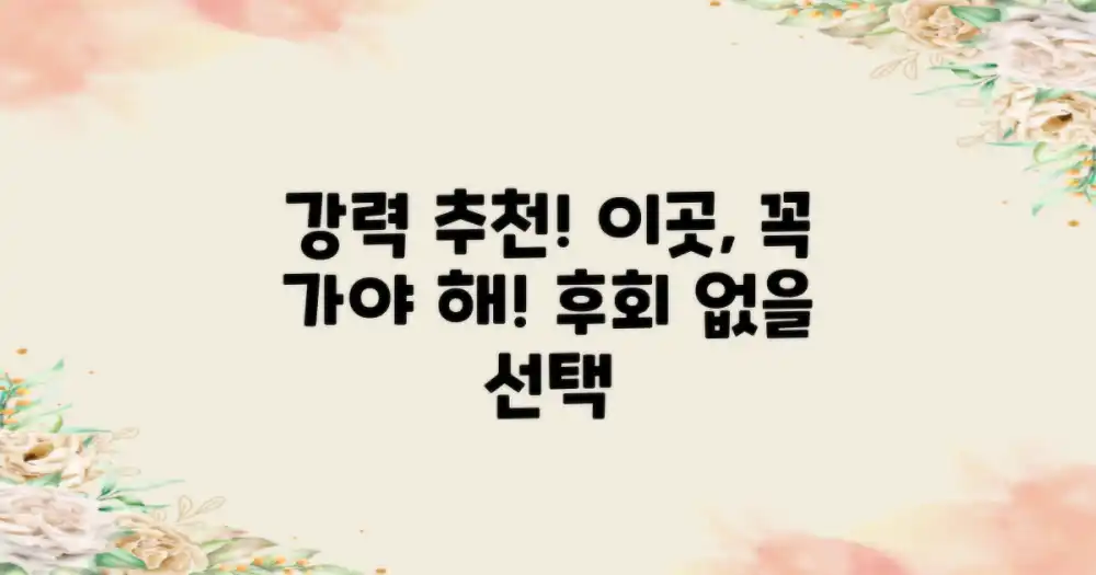 이곳을 추천하는 이유
