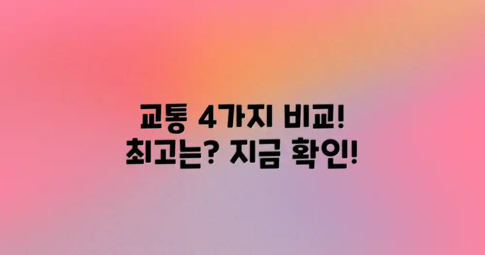 4가지 교통편 비교