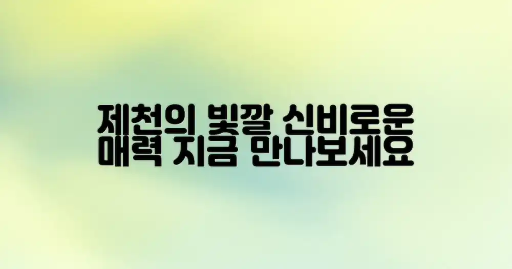 제천의 다채로운 매력