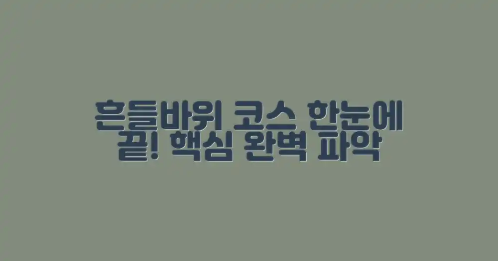 흔들바위 코스, 한눈에 파악!